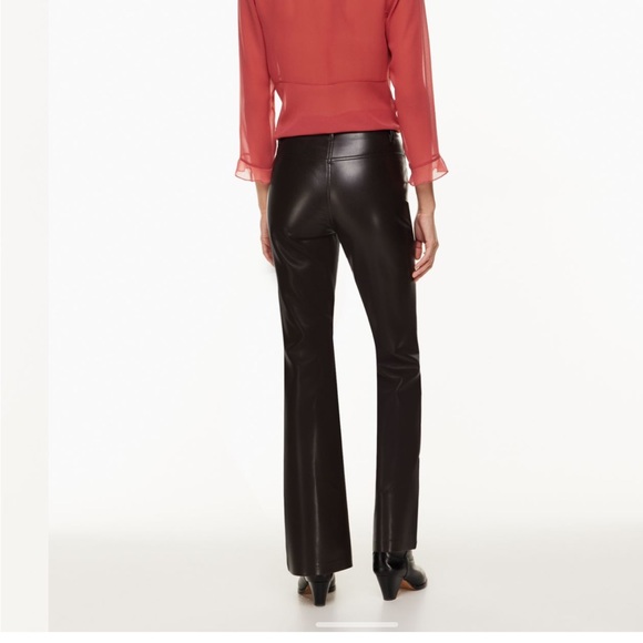 Aritzia Beatrix Pant in Mocha Brown - Vegan Leather (Regular length) - Picture 4 of 10